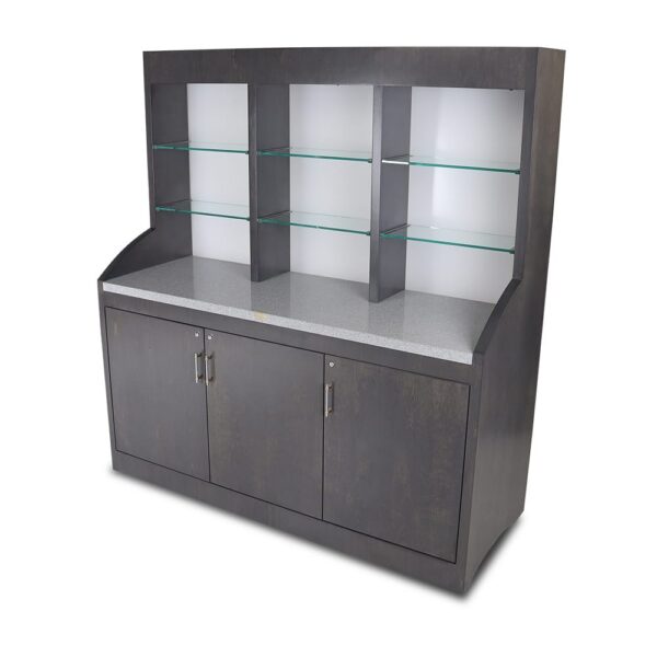 5873 Back Bar in unlit acrylic back hutch