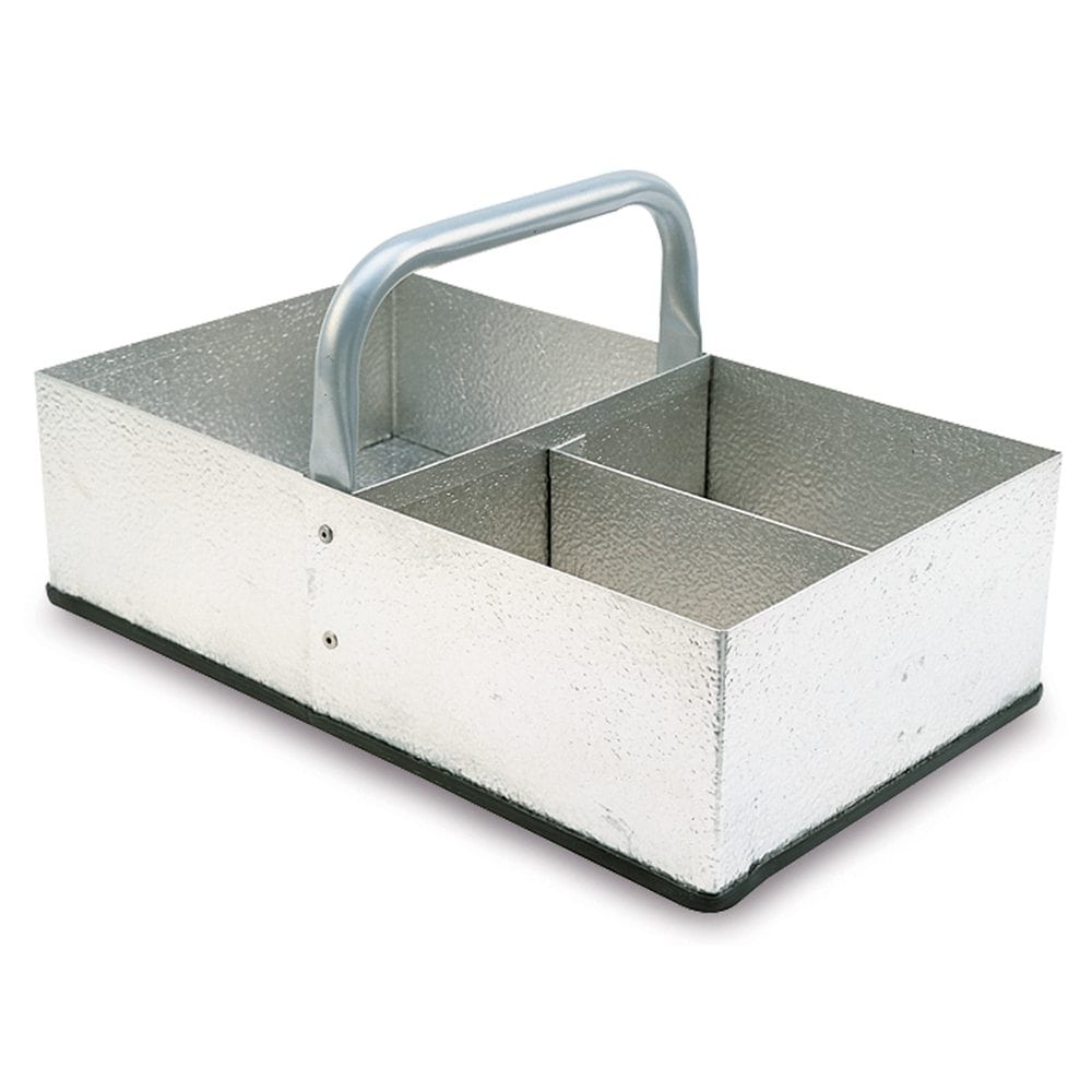 Aluminum utility basket w/ bumpered base