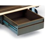 Under-deck enclosed metal drawer