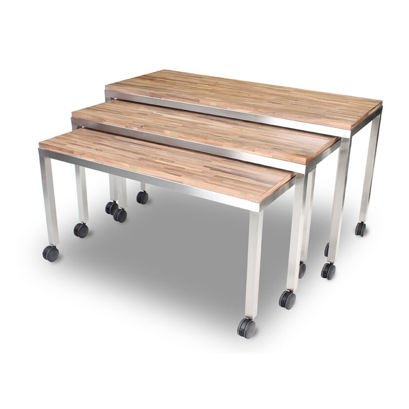 Claremont Three Mobile Nesting Tables - Elite 7408