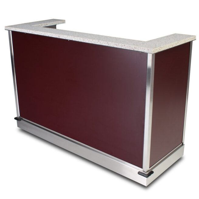 Mystique Mobile Bar with Burgundy panels