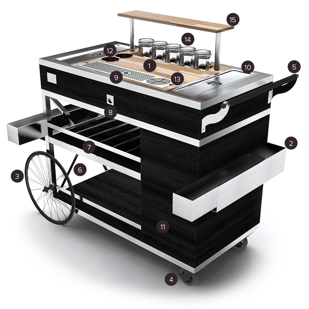 Santa Fe Mixology Cart - Elite FABs