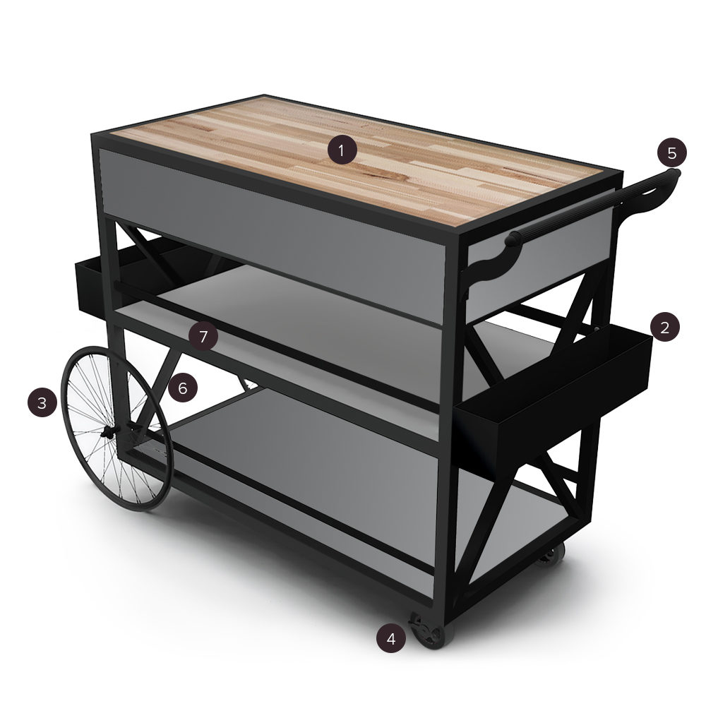 Santa Fe Mixology Cart - Essentials FABs