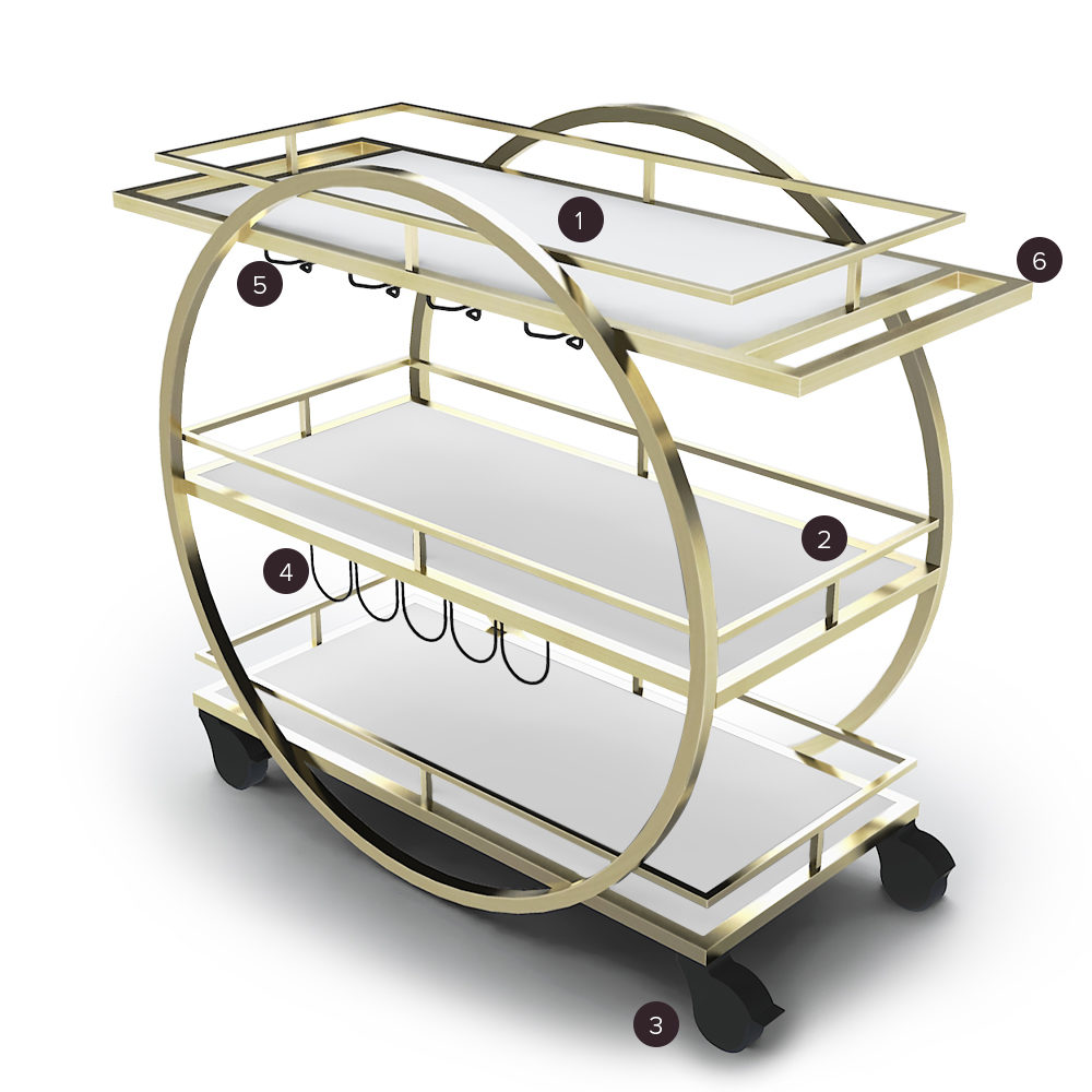 Cartwheel Mixology Cart - Elite FABs