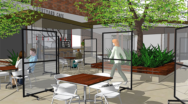 Rendering of how it would work in a restaurant