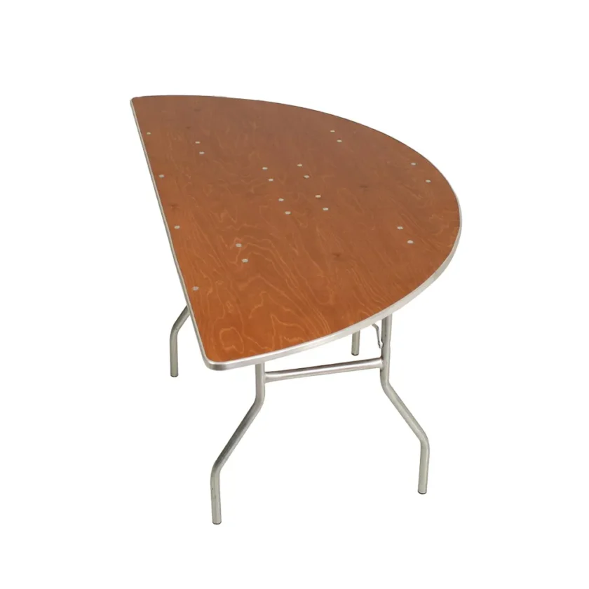 200 Series Plywood Top Folding Table - Half-Round