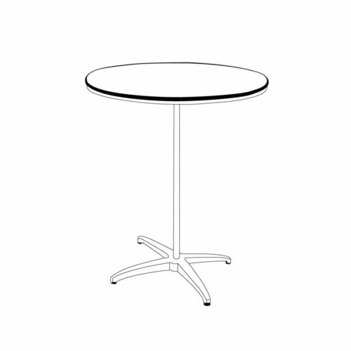 200 Series Plywood Top Folding Table - Cafe Round