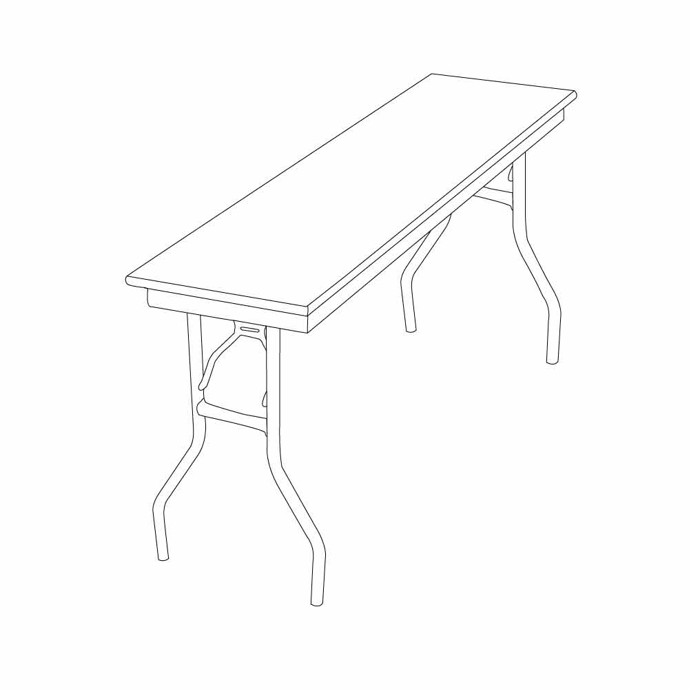18 x 72 Laminate Folding Training Table Forbes Industries