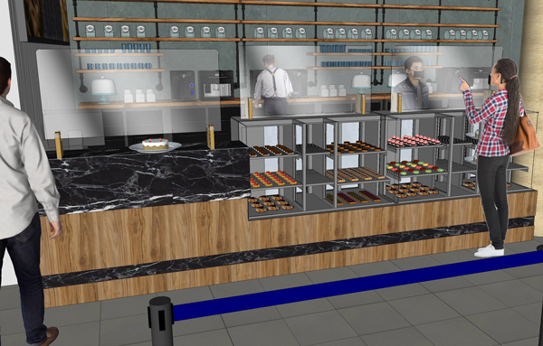 Rendering of how it would work in a restaurant