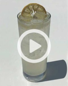 Vodka Collins in a glass