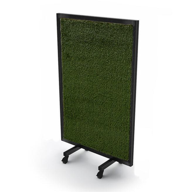 Pivot mobile partition featuring a grass like front