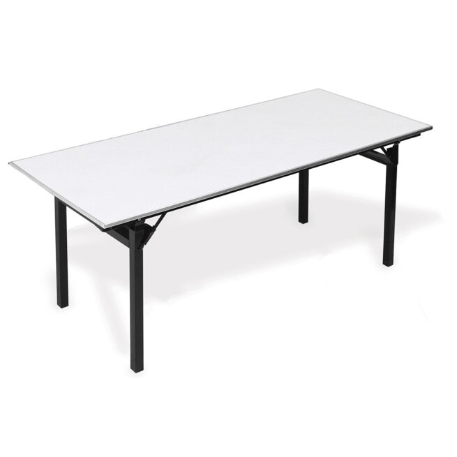 White Padded-Top Folding Banquet Table