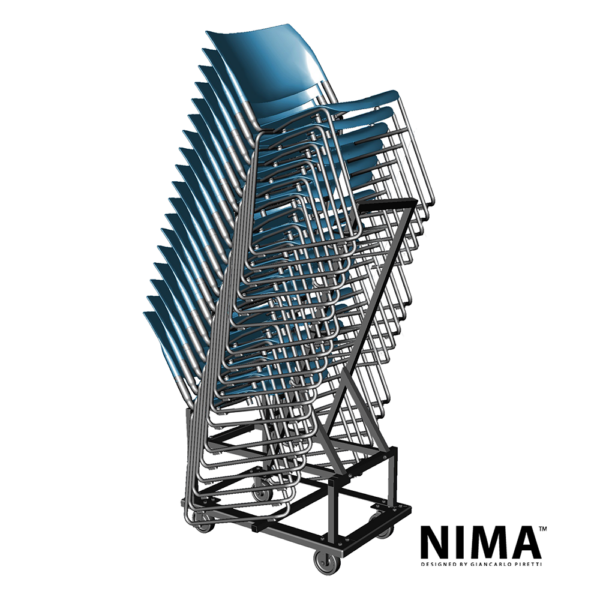 Bundle - NIMA™ Sled Base Desk Height Chair with Dolly