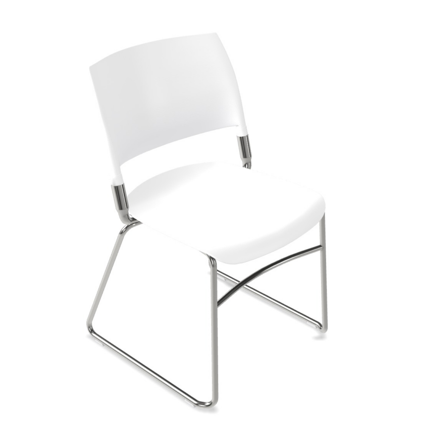 Bundle - NIMA™ Chrome Sled Base Desk Height Chair with Dolly - Image 3