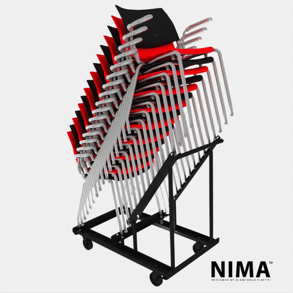 Bundle - NIMA™ Four Leg Desk Height Chair with Caster and Dolly