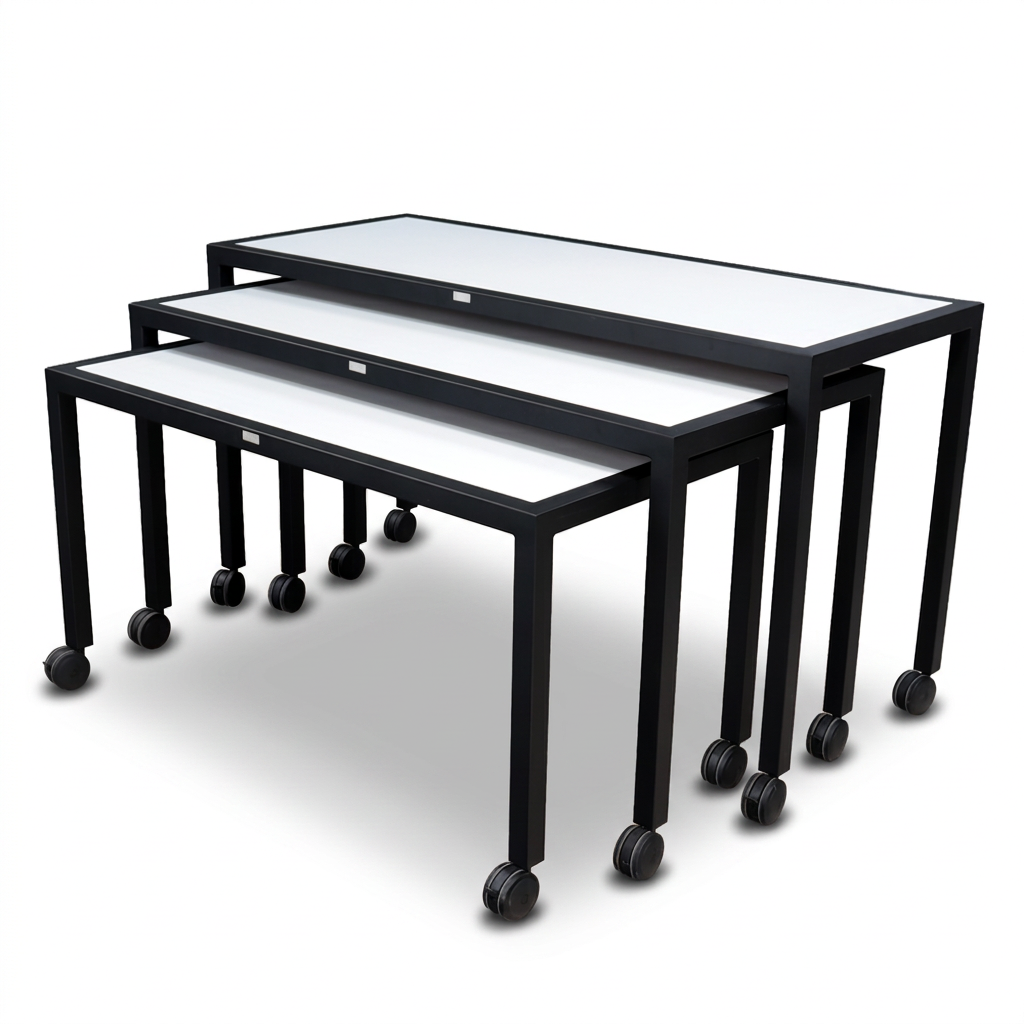 Claremont Three Mobile Nesting Tables - Essentials 7402HD - Image 2