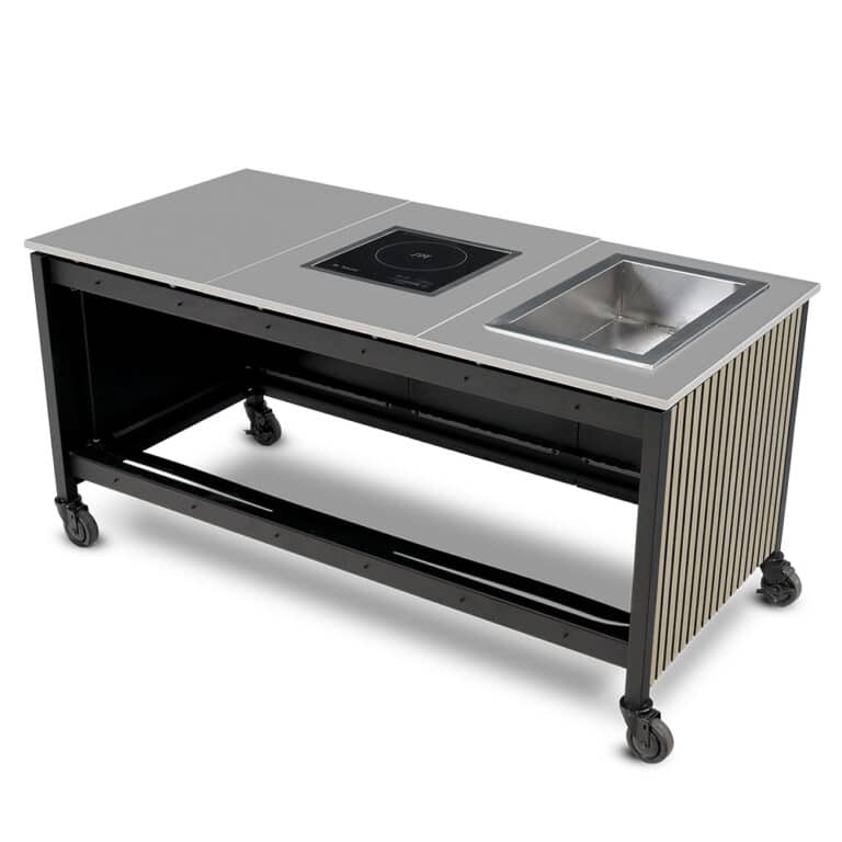 Trio Folding Action Station - Slatted HPL - 5070C - Forbes Industries