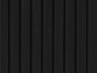 SATIN BLACK SLAT WOOD