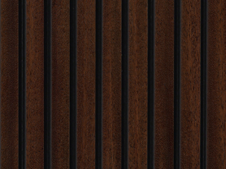 SATIN BROWN MAHOGANY SLAT WOOD
