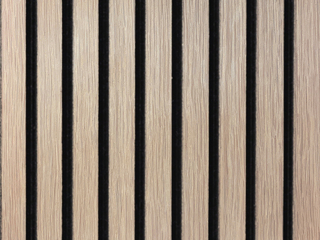 Satin White Washed Oak Slat Wood