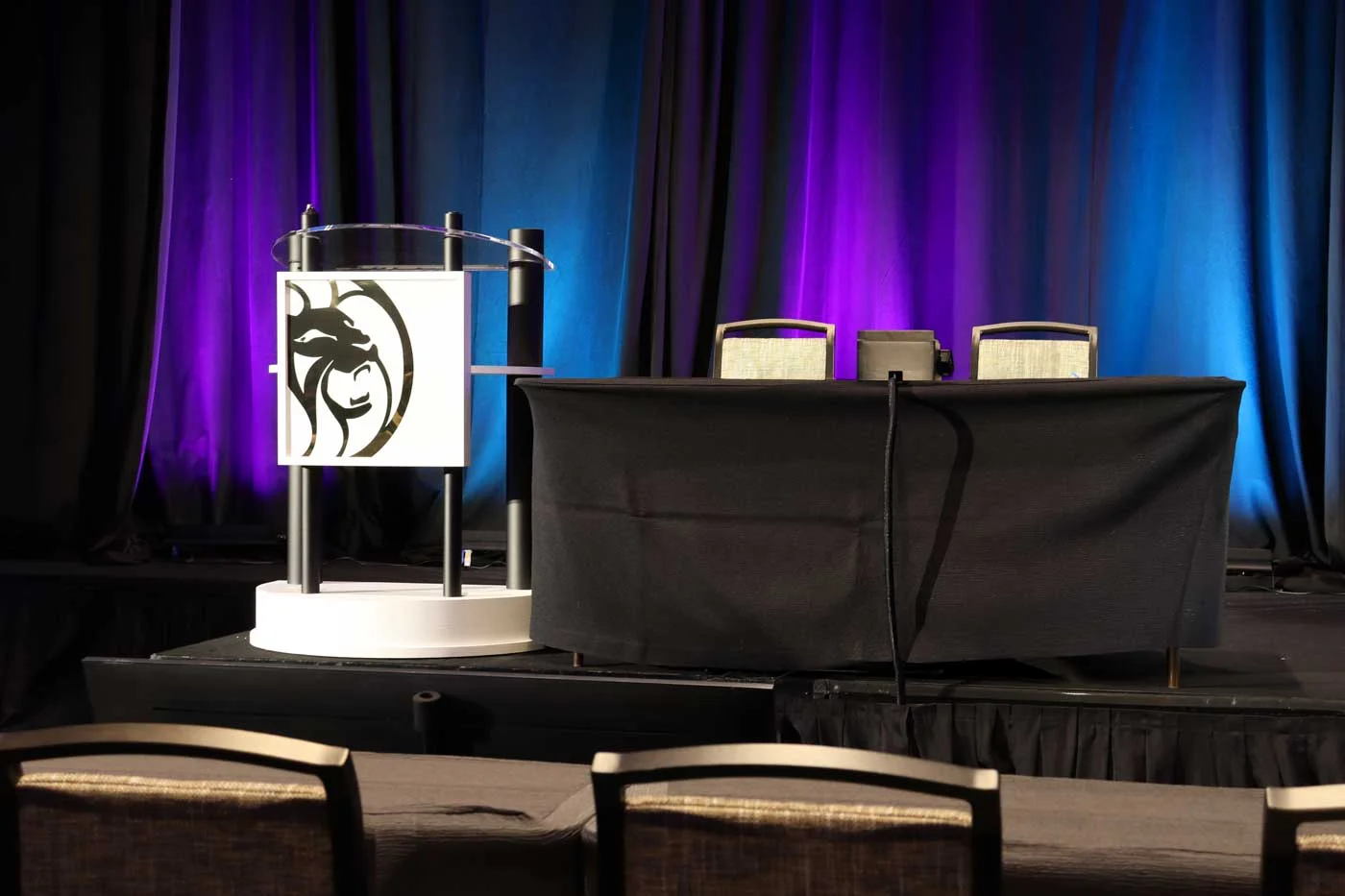 MGM Grand Conference Center featuring Forbes Industries custom Podium